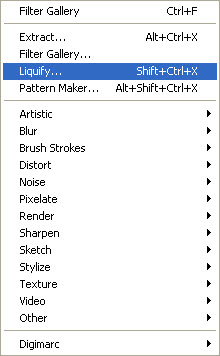 فیلتر liquify در فتوشاپ