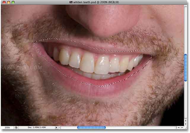 آموزش نحوه سفید کردن دندان های شوهر البته در فتوشاپ