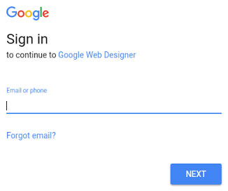 اتصال به اکانت گوگل در وب دیزاینر