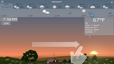 نرم افزار پیش بینی وضعیت آب و هو YoWindow Weather 